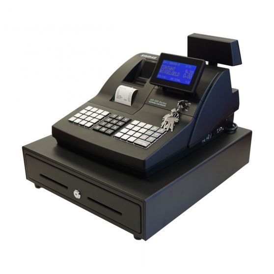 Kassa met hoge toetsen, 1 bonprinter. Simpel programmeerbaar. Vochtafstotend toetsenbord. PC programmeerprogramma beschikbaar.