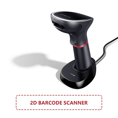 Barcodescanner 1D en 2D  Draadloos met USB houder